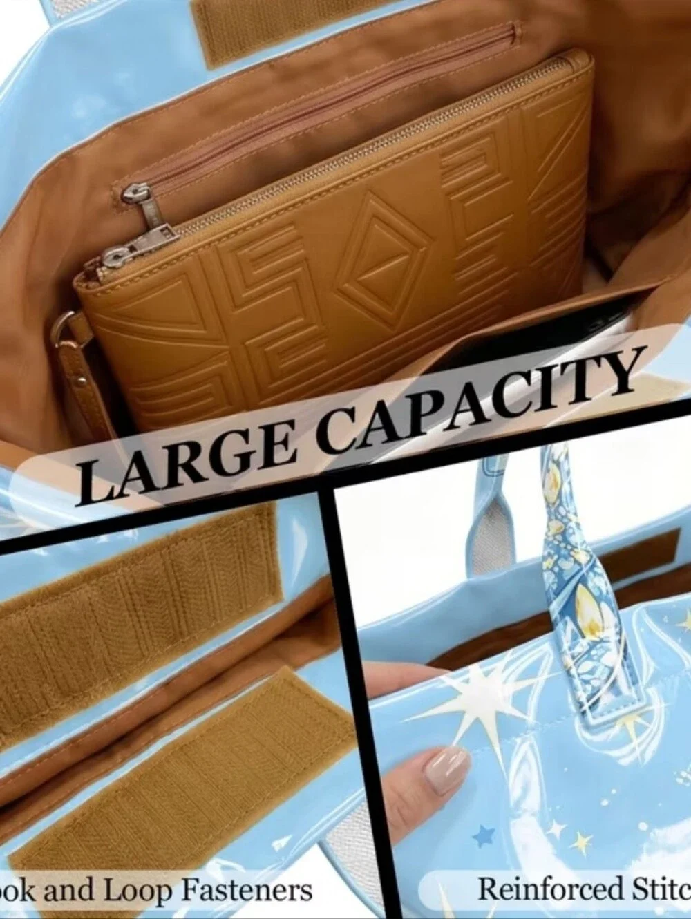 Stylish Fashion High Heel Daily Commute Tote Large PVC Handbag